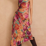 No One Else Asymmetrical Pleated Maxi Dress - MTT Collective