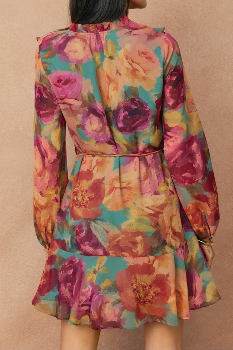No One Else Chiffon Ruffled Mini Dress - MTT Collective