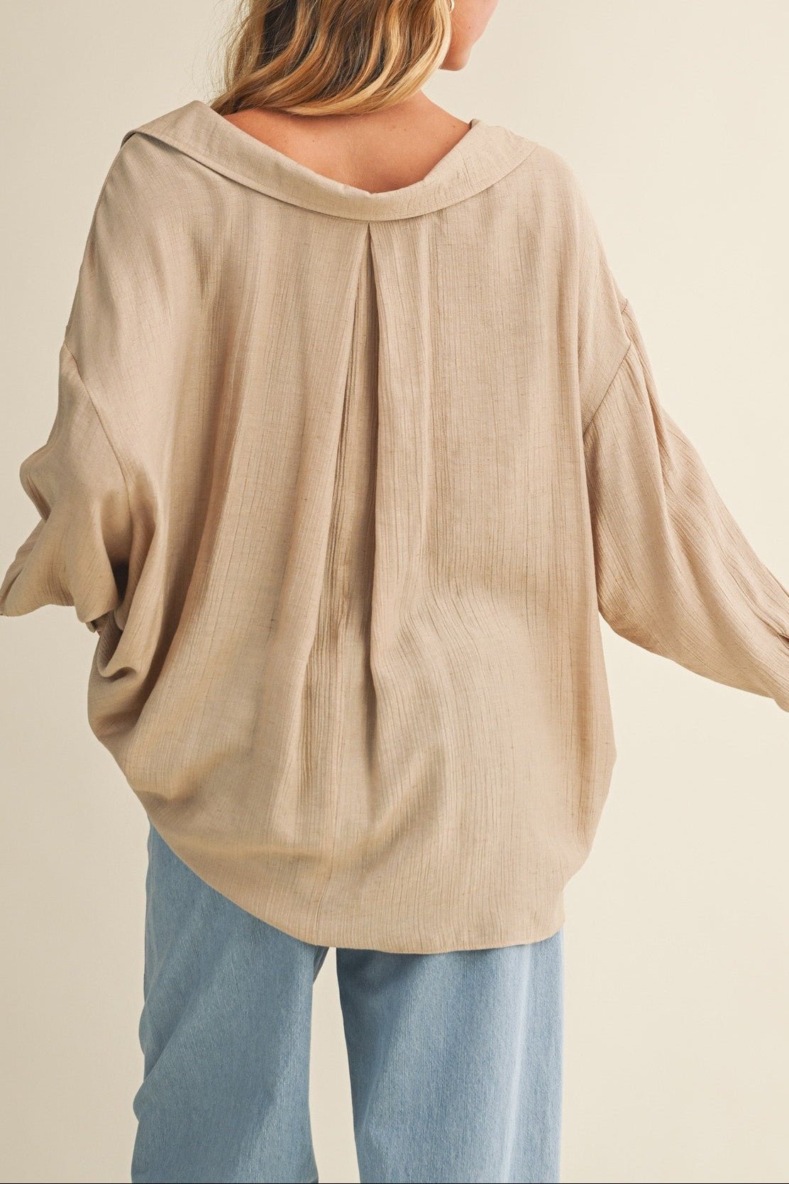 Nora Crinkled Slub Button - Down Shirt - MTT Collective