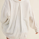 Nora Crinkled Slub Button - Down Shirt - MTT Collective