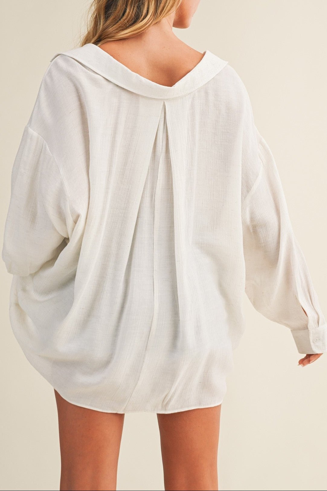 Nora Crinkled Slub Button - Down Shirt - MTT Collective