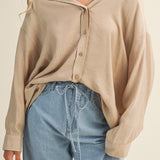 Nora Crinkled Slub Button - Down Shirt - MTT Collective