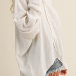 Nora Crinkled Slub Button - Down Shirt - MTT Collective
