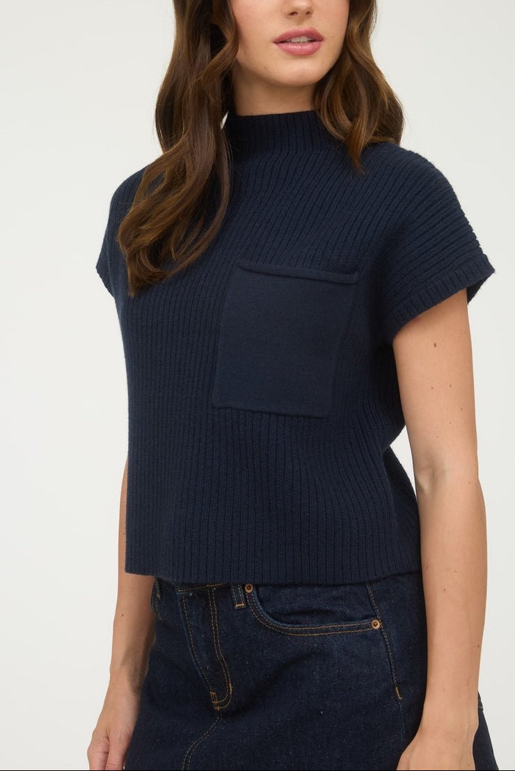 Nora Ribbed Mock Neck Sweater - MTT Collective