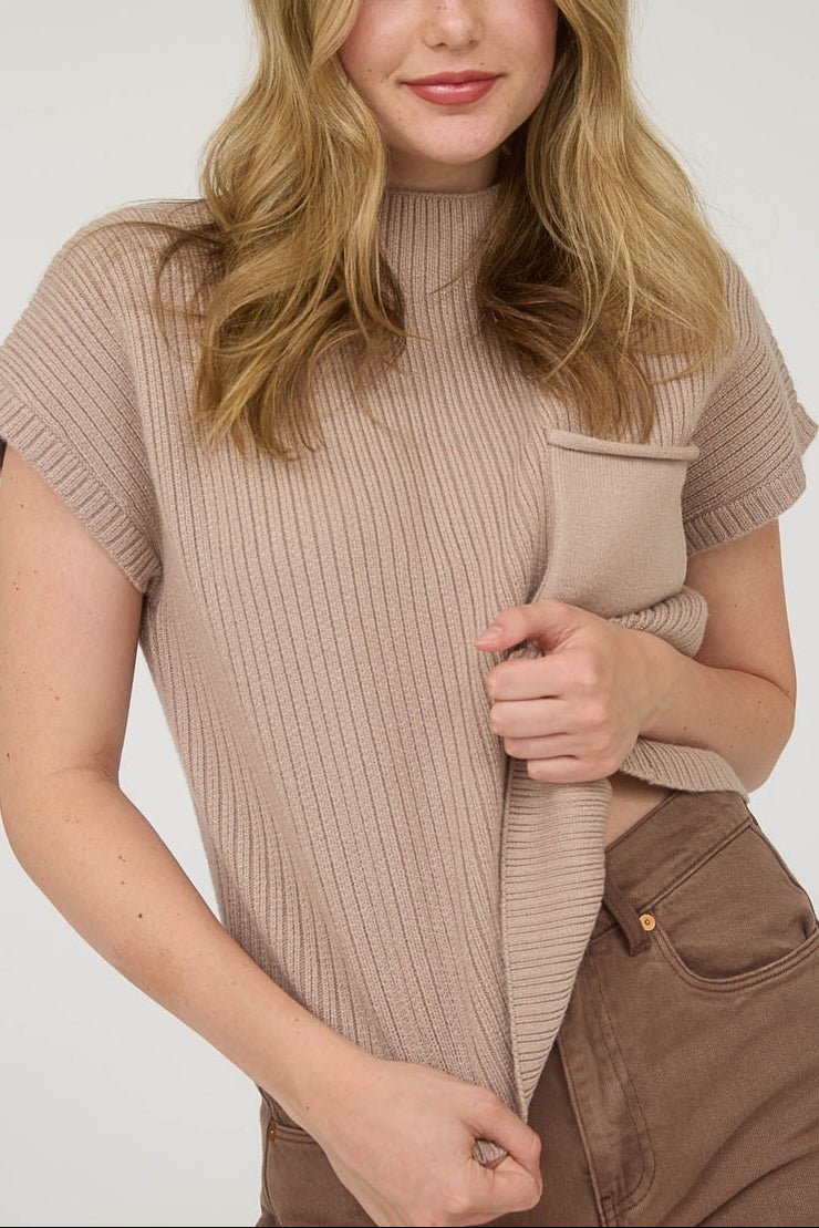 Nora Ribbed Mock Neck Sweater - MTT Collective