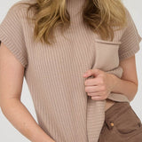 Nora Ribbed Mock Neck Sweater - MTT Collective