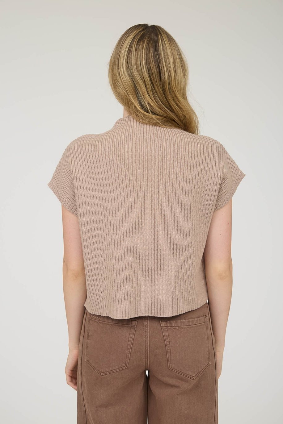 Nora Ribbed Mock Neck Sweater - MTT Collective