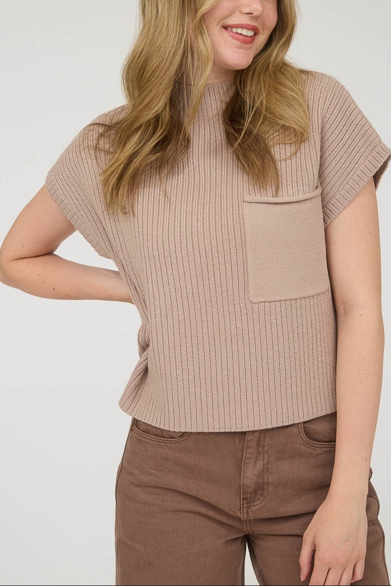 Nora Ribbed Mock Neck Sweater - MTT Collective