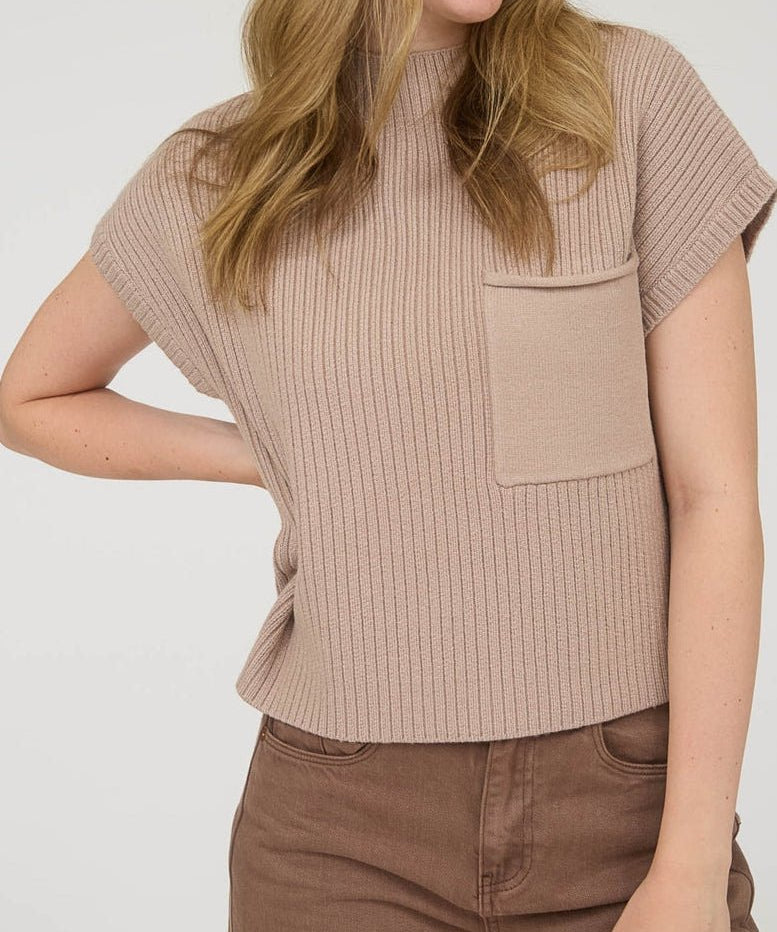 Nora Ribbed Mock Neck Sweater - MTT Collective