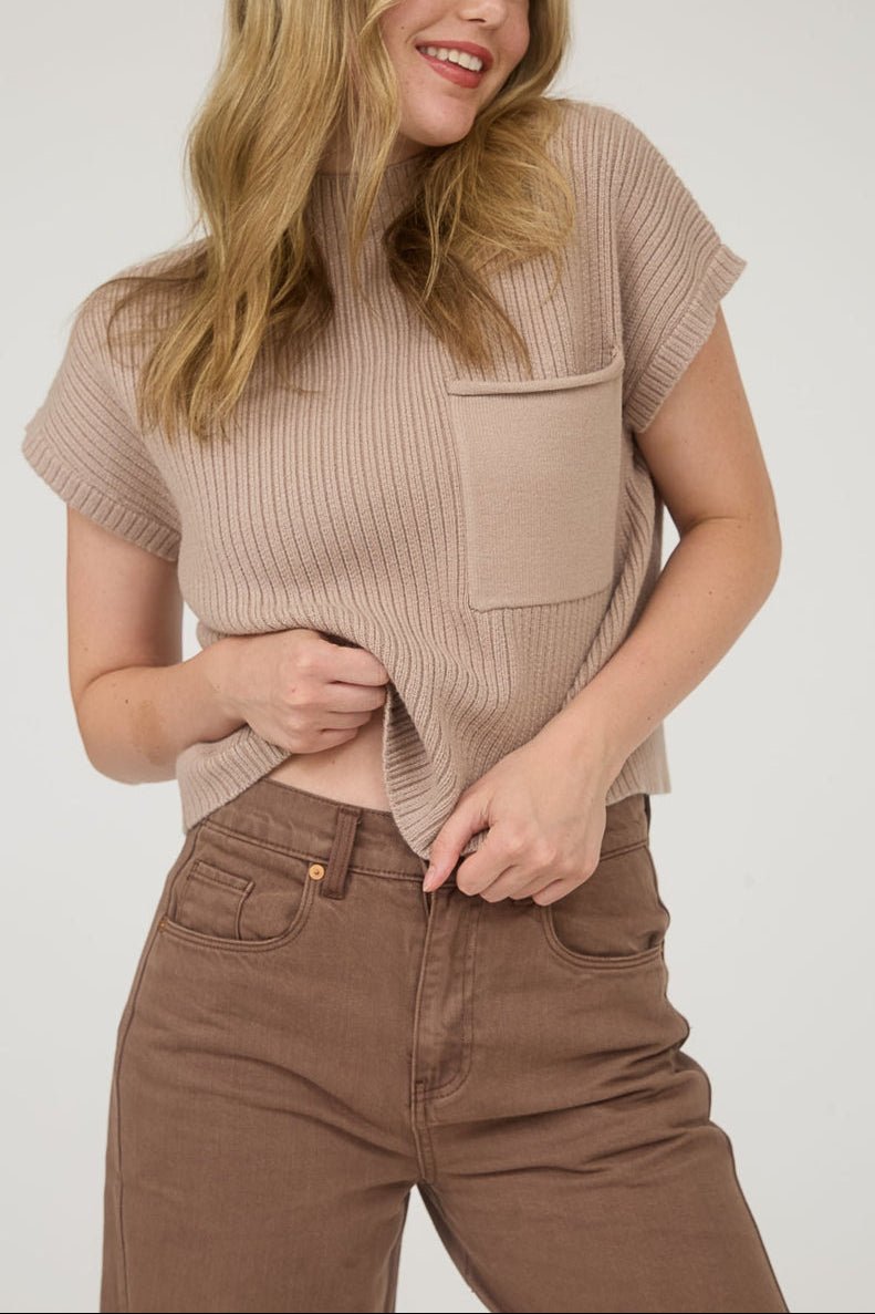 Nora Ribbed Mock Neck Sweater - MTT Collective