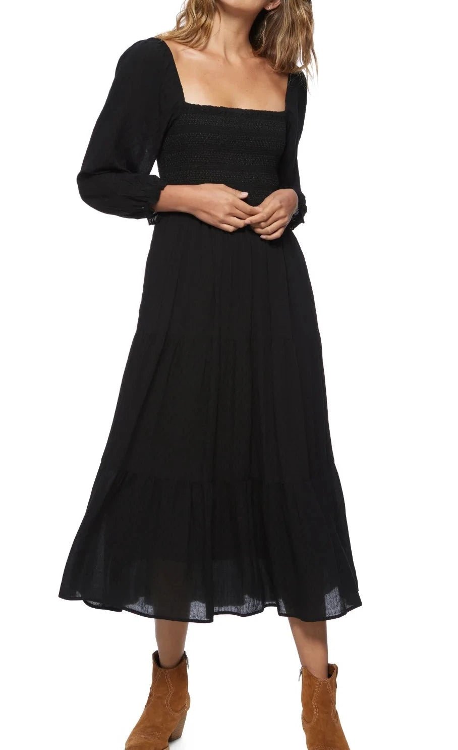 Nora Smocked Midi Dress - MTT Collective