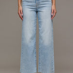 Nori Clean Stretch Wide Leg Raw Hem Jean - MTT Collective