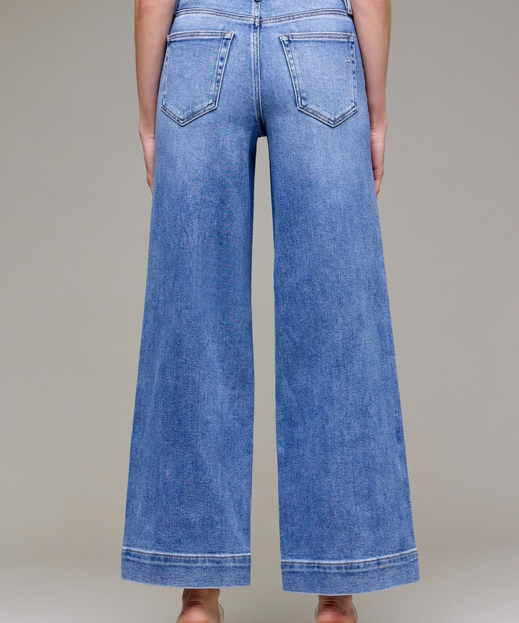 Nori Front Pocket High Rise Wide Leg Jean - MTT Collective