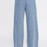 Olivia Textured Cotton - Linen Wide - Leg Pants - MTT Collective