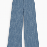 Olivia Textured Cotton - Linen Wide - Leg Pants - MTT Collective
