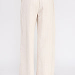 Olivia Textured Cotton - Linen Wide - Leg Pants - MTT Collective
