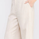 Olivia Textured Cotton - Linen Wide - Leg Pants - MTT Collective
