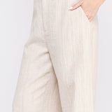Olivia Textured Cotton - Linen Wide - Leg Pants - MTT Collective