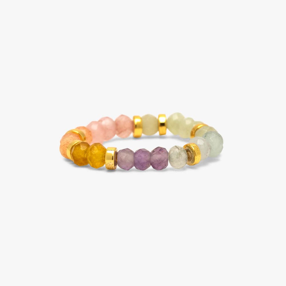 Ombre Rainbow Bead Stretch Ring - MTT Collective