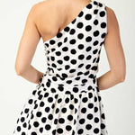 One Shoulder Balloon Hem Romper - MTT Collective