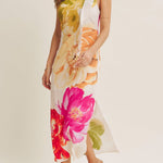 One - Shoulder Floral Midi Dress - MTT Collective