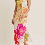 One - Shoulder Floral Midi Dress - MTT Collective