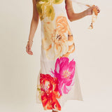 One - Shoulder Floral Midi Dress - MTT Collective