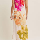 One - Shoulder Floral Midi Dress - MTT Collective