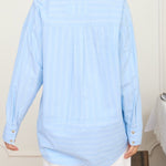 Oversized Striped Collared Shirt - MTT Collective