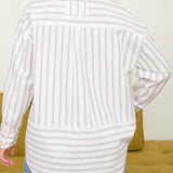 Oversized Striped Collared Shirt - MTT Collective