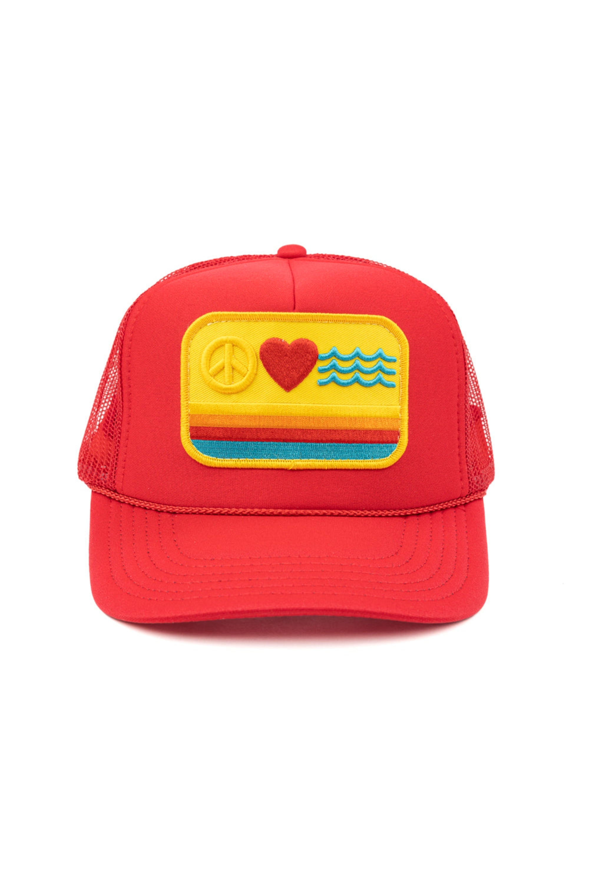 Peace Love & Waves Patch Trucker Hat