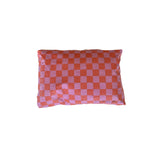 Pink/Coral Checker Water Resistant Pouch