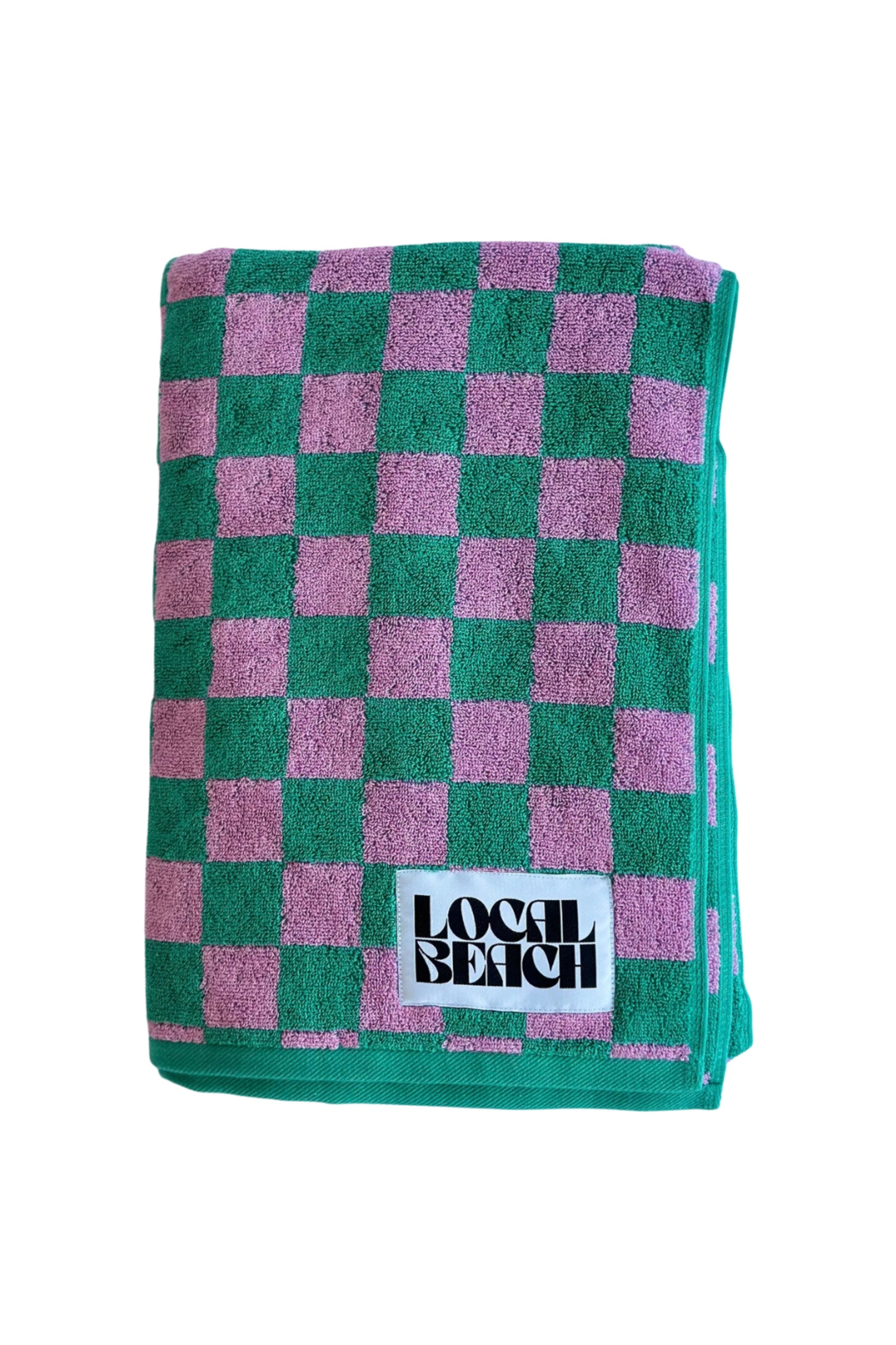 Checker Beach & Bath Towel
