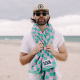 Checker Beach & Bath Towel