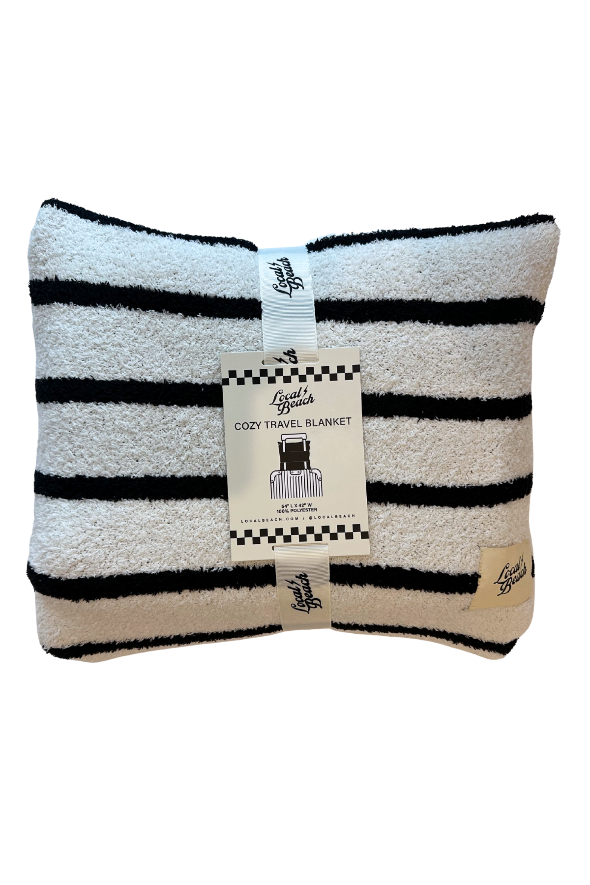 Local Beach Stripe Cozy Travel Blanket