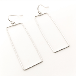 Paige Hammered Rectangle Earrings - MTT Collective