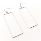 Paige Hammered Rectangle Earrings - MTT Collective