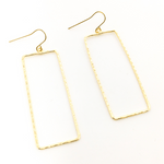 Paige Hammered Rectangle Earrings - MTT Collective