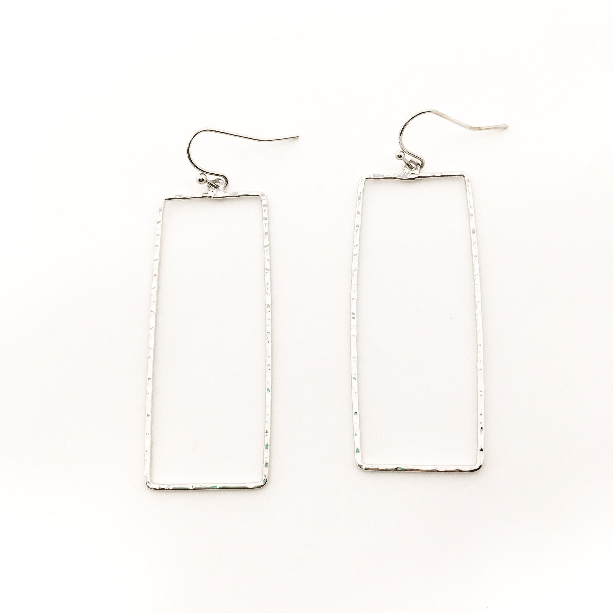 Paige Hammered Rectangle Earrings - MTT Collective