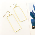 Paige Hammered Rectangle Earrings - MTT Collective
