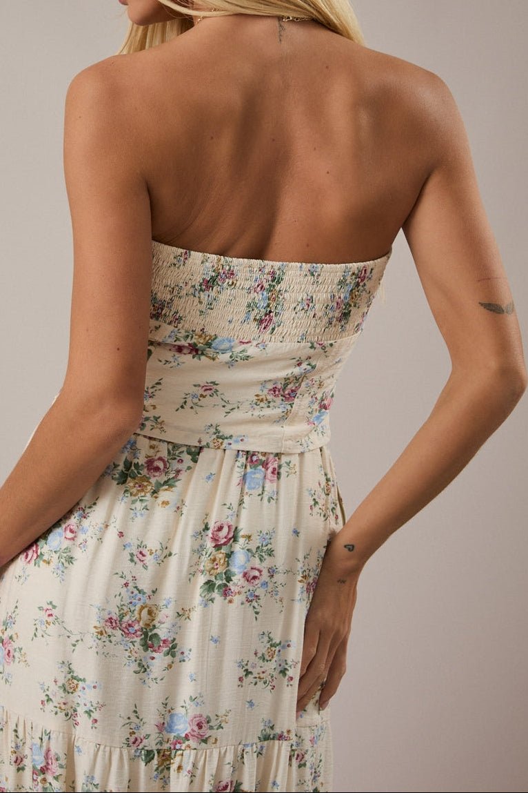 Paige Strapless Lace Trim Top - MTT Collective