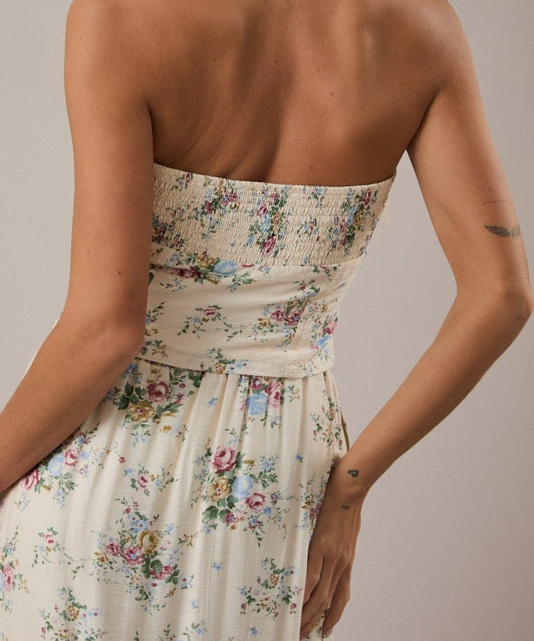 Paige Strapless Lace Trim Top - MTT Collective