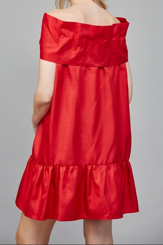 Paislee Bow Detail Off The Shoulder Dress - MTT Collective