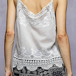 Paislee V - Neck Sleeveless Crochet Top - MTT Collective