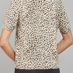 Paula Animal Print Short Sleeve Sweater Blouse - MTT Collective