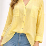Pauline Crinkled Button Up Top - MTT Collective