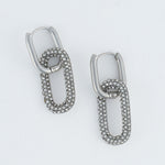 Pave Linked Hoop Earrings - MTT Collective