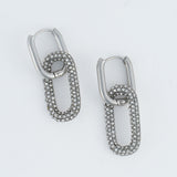 Pave Linked Hoop Earrings - MTT Collective