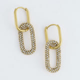 Pave Linked Hoop Earrings - MTT Collective