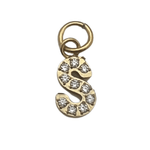 Pavé Set CZ Initial Letter Charms - MTT Collective